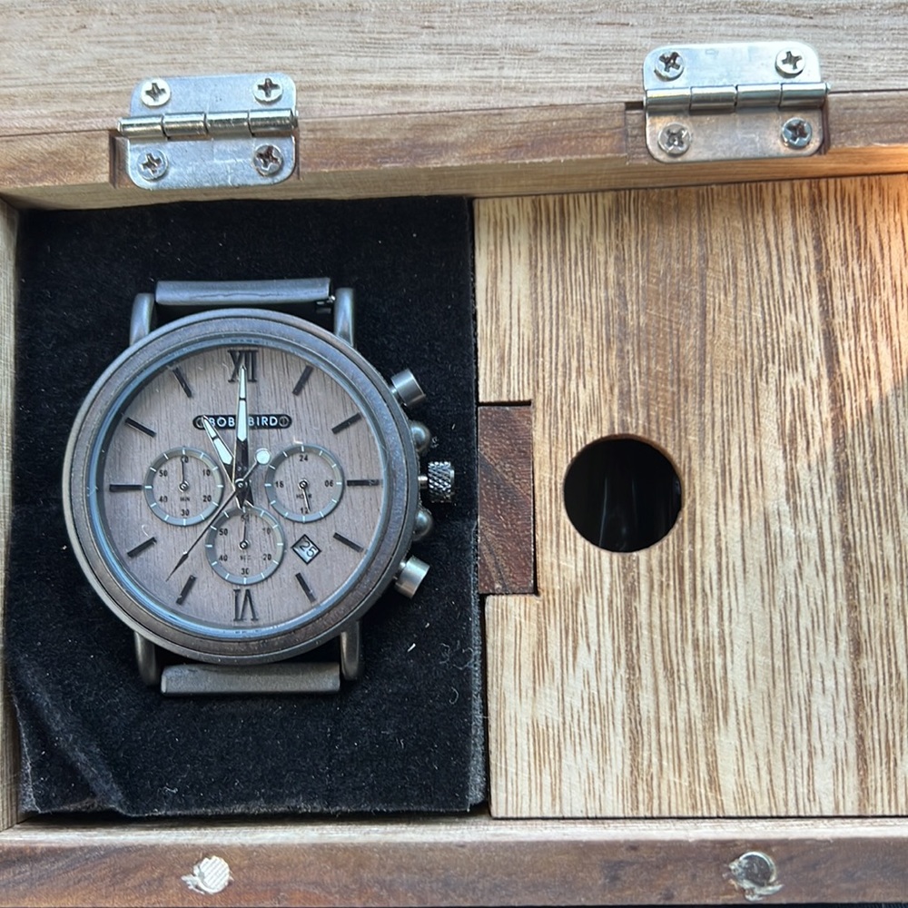 Men’s Grey Luxury Real Wooden Watch (BRAND NEW) - Picture 8 of 8